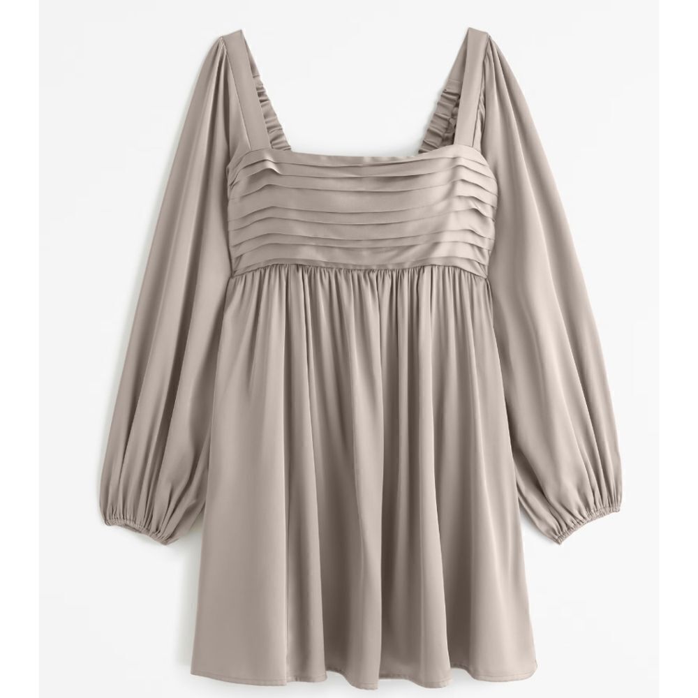 Abercrombie Fitch Emerson Satin Long Sleeve Mini Dress XS
